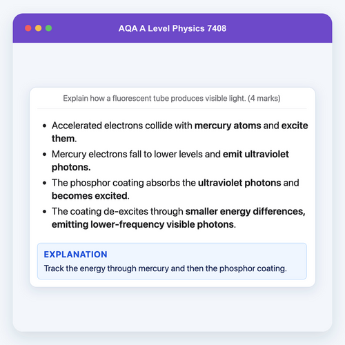 AQA A Level Physics 7408 Anki Deck example: process in order