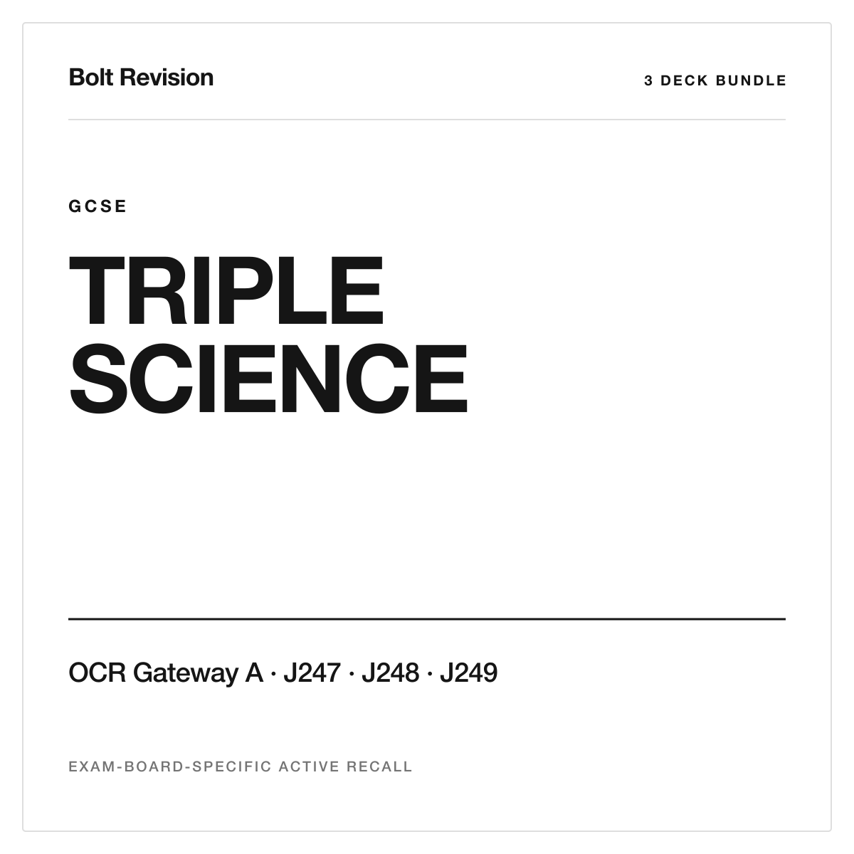 OCR Gateway GCSE Triple Science Anki Bundle cover