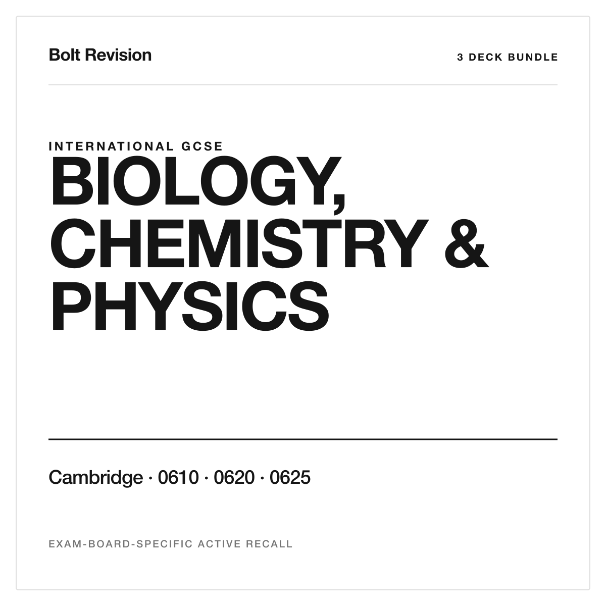 Cambridge IGCSE Triple Science Anki Bundle cover
